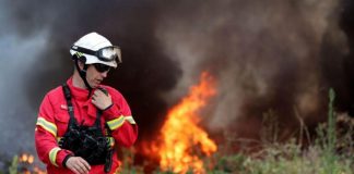 Mais de 100 operacionais e três meios aéreos combatem incêndio em Estremoz