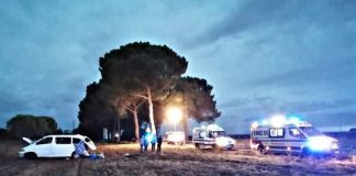 Despiste de uma carrinha em Canha, Montijo, faz um morto e sete feridos