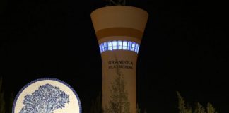 Depósito da água em Grândola ilumina-se de azul para assinalar aniversário da ONU