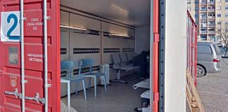 Zona de espera da área dedicada à Covid no Centro Hospitalar de Setúbal ampliada