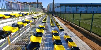 Sintético do Estádio Municipal de Sines já tem bancada