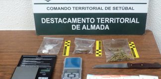GNR detém, em Almada, individuo por tráfico de estupefacientes