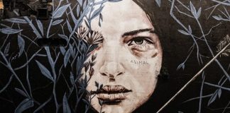 Tamara Alves pinta mural de arte urbana no Montijo