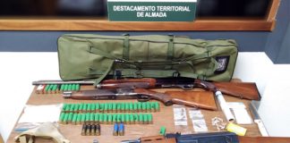 GNR apreende armas e estupefacientes no Monte da Caparica