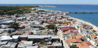 Uma das zonas da vala do 2º Torrão na Trafaria desabou