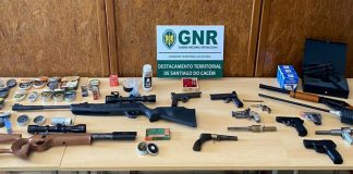 GNR apreende armas e munições em Santiago do Cacém
