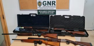 Apreendidas cinco armas em processo de violência doméstica em Santiago